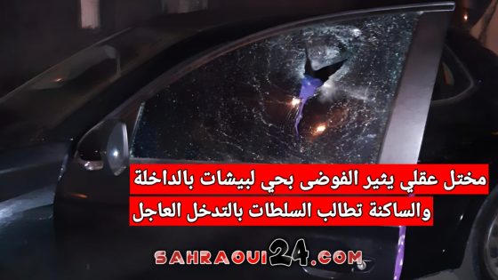 مختل عقلي يثير الفوضى بحي لبيشات بالداخلة والساكنة تطالب السلطات بالتدخل العاجل