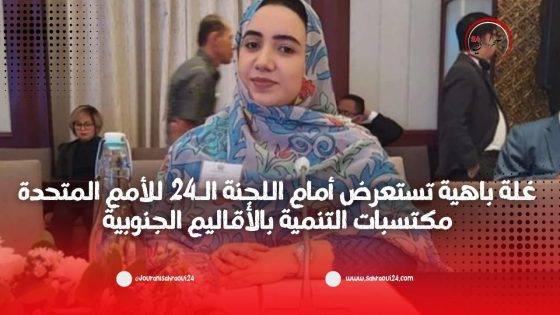 غلة باهية تستعرض أمام اللجنة الـ24 للأمم المتحدة مكتسبات التنمية بالأقاليم الجنوبية